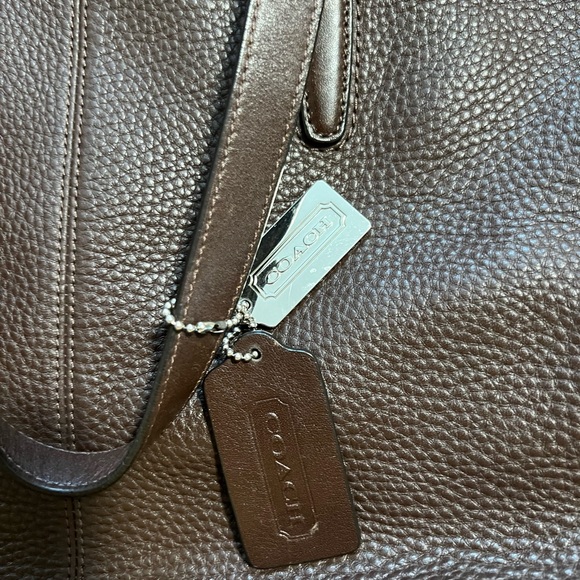 Dark brown pebbled leather coach hobo bag - Picture 2 of 6